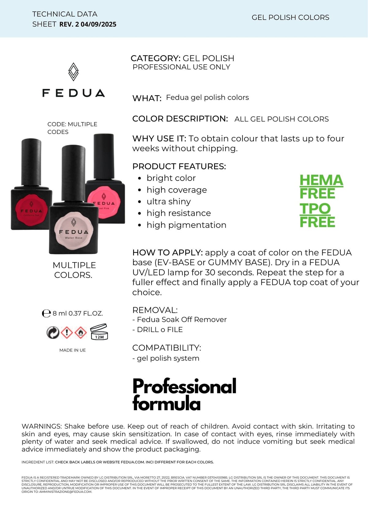 GEL POLISH POSH ROUGE 11 ML - Super Thin, Extra Hold | Fedua Professional